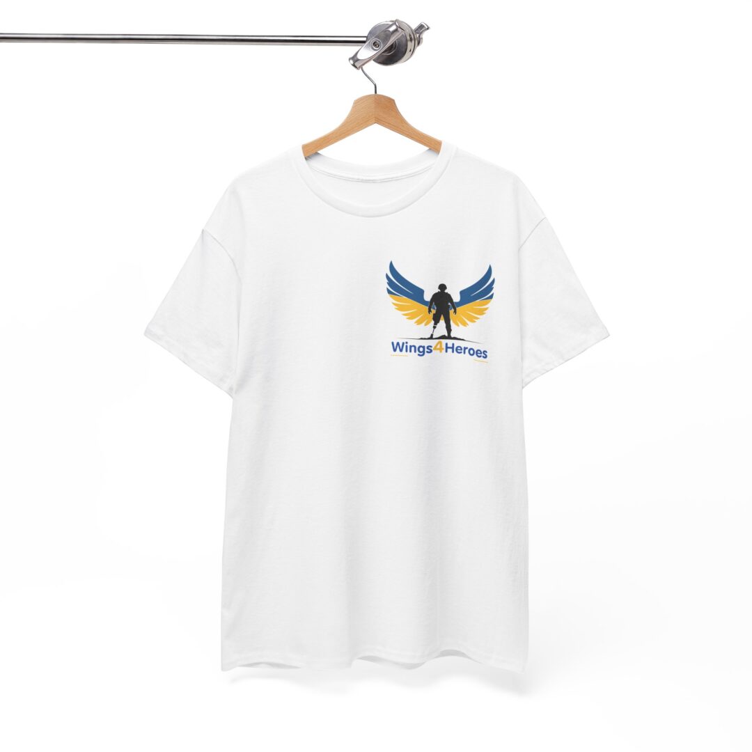 Wings for Heroes Unisex Heavy Cotton Tee - Inspirational Design for Everyday Heroes - Image 5