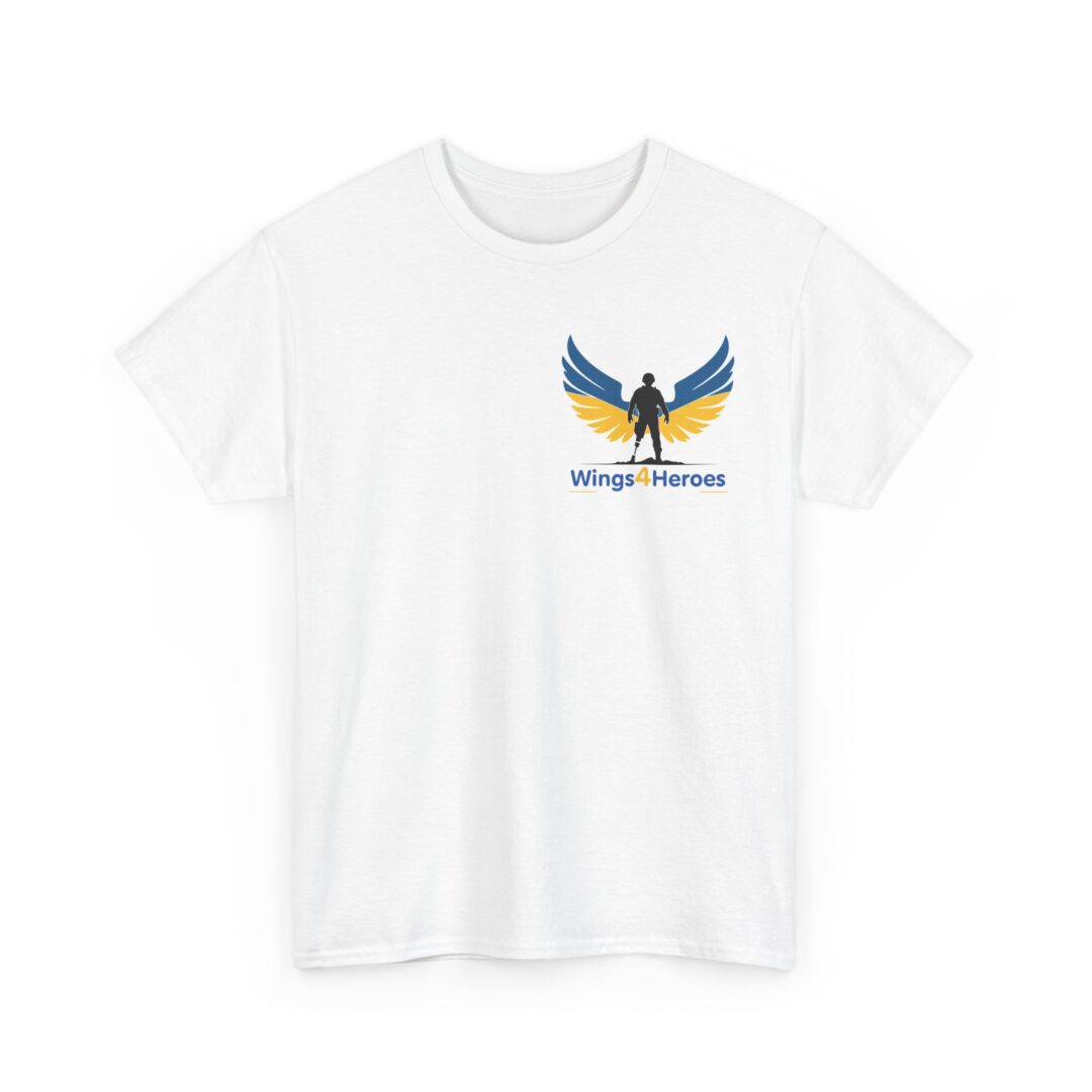 Wings for Heroes Unisex Heavy Cotton Tee - Inspirational Design for Everyday Heroes - Image 3
