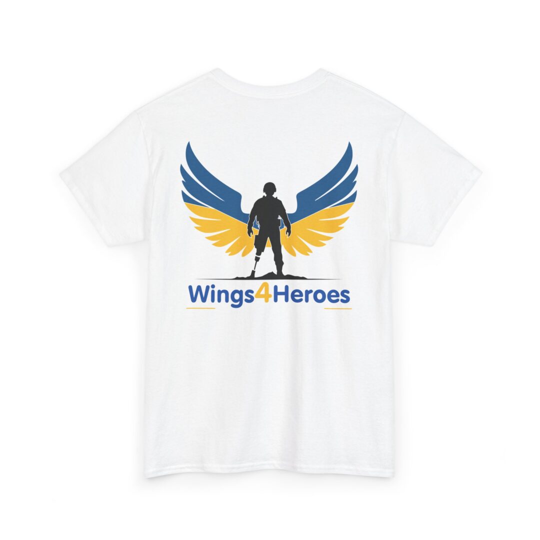 Wings for Heroes Unisex Heavy Cotton Tee - Inspirational Design for Everyday Heroes - Image 4