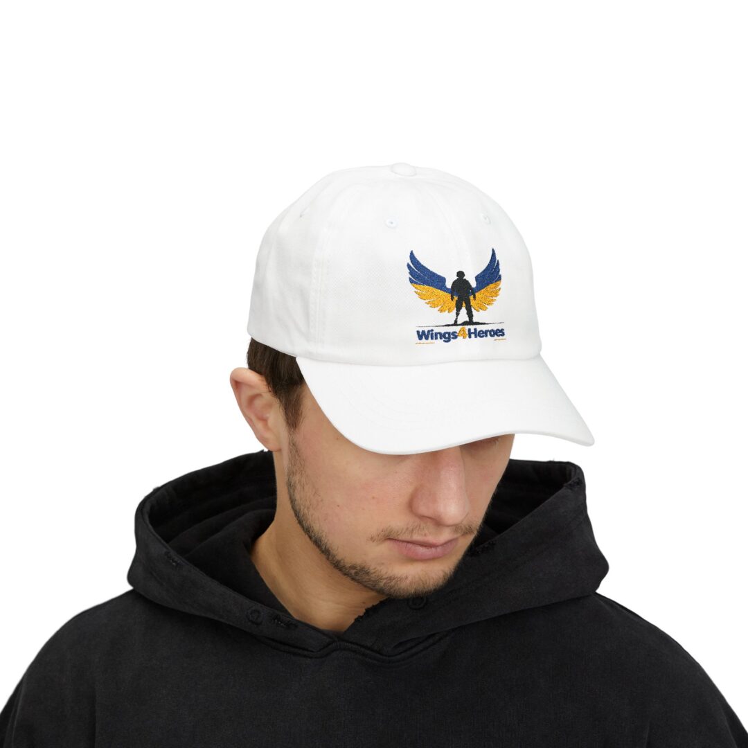 Wings4Heroes Classic Cap - Adjustable White Hat for Support and Style - Image 3