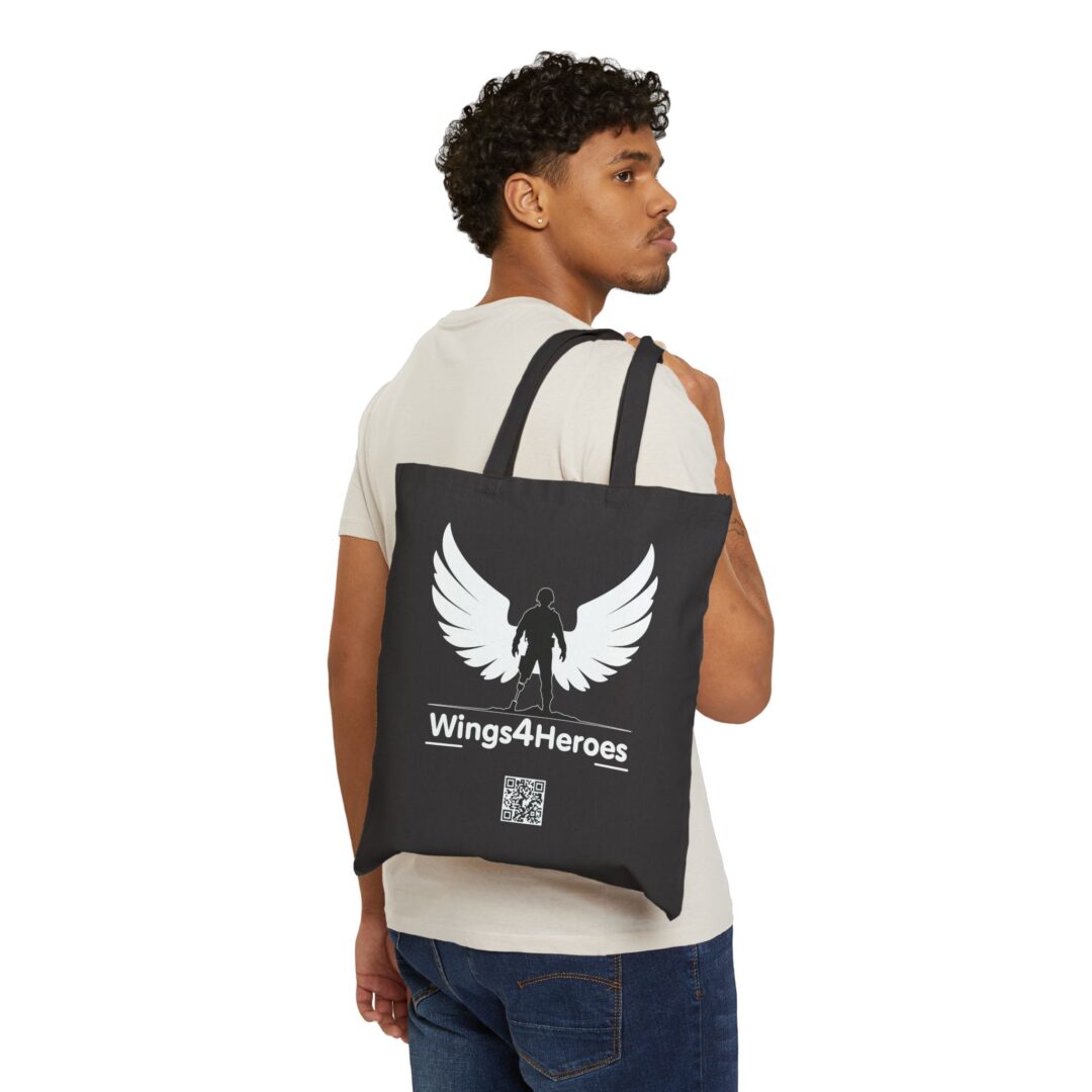 Wings4Heroes Cotton Canvas Tote Bag - Empower Your Journey - Image 4