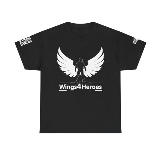 Black-White With qr and pow mia T-shirt - Inspirational Graphic T-Shirt for Supporters