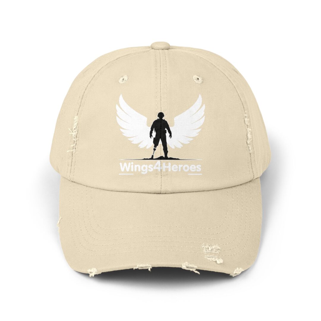 distress Hat black background - white black - Image 5