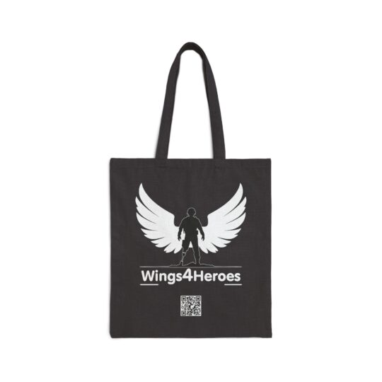Wings4Heroes Cotton Canvas Tote Bag - Empower Your Journey