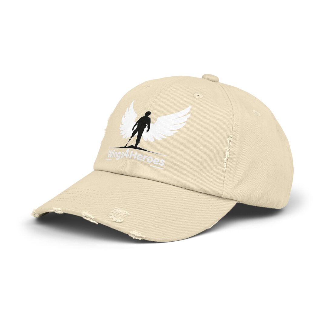 distress Hat black background - white black - Image 6